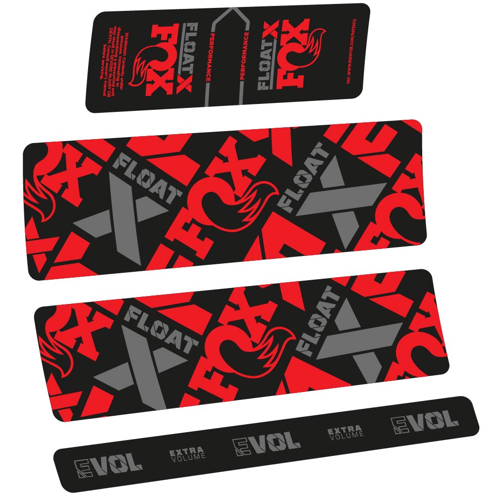 Autocollant Fox Float X Performance 2022, Shock Absorber, Autocollant Vélo vinyle