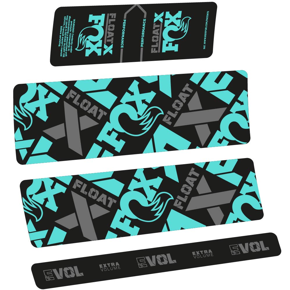 Autocollant Fox Float X Performance 2022, Shock Absorber, Autocollant Vélo vinyle