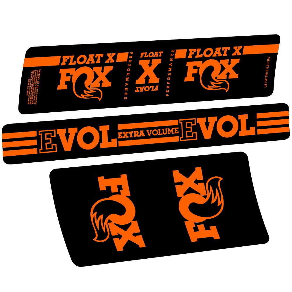 Autocollant Fox Float X, Shock Absorber, Autocollant Vélo vinyle