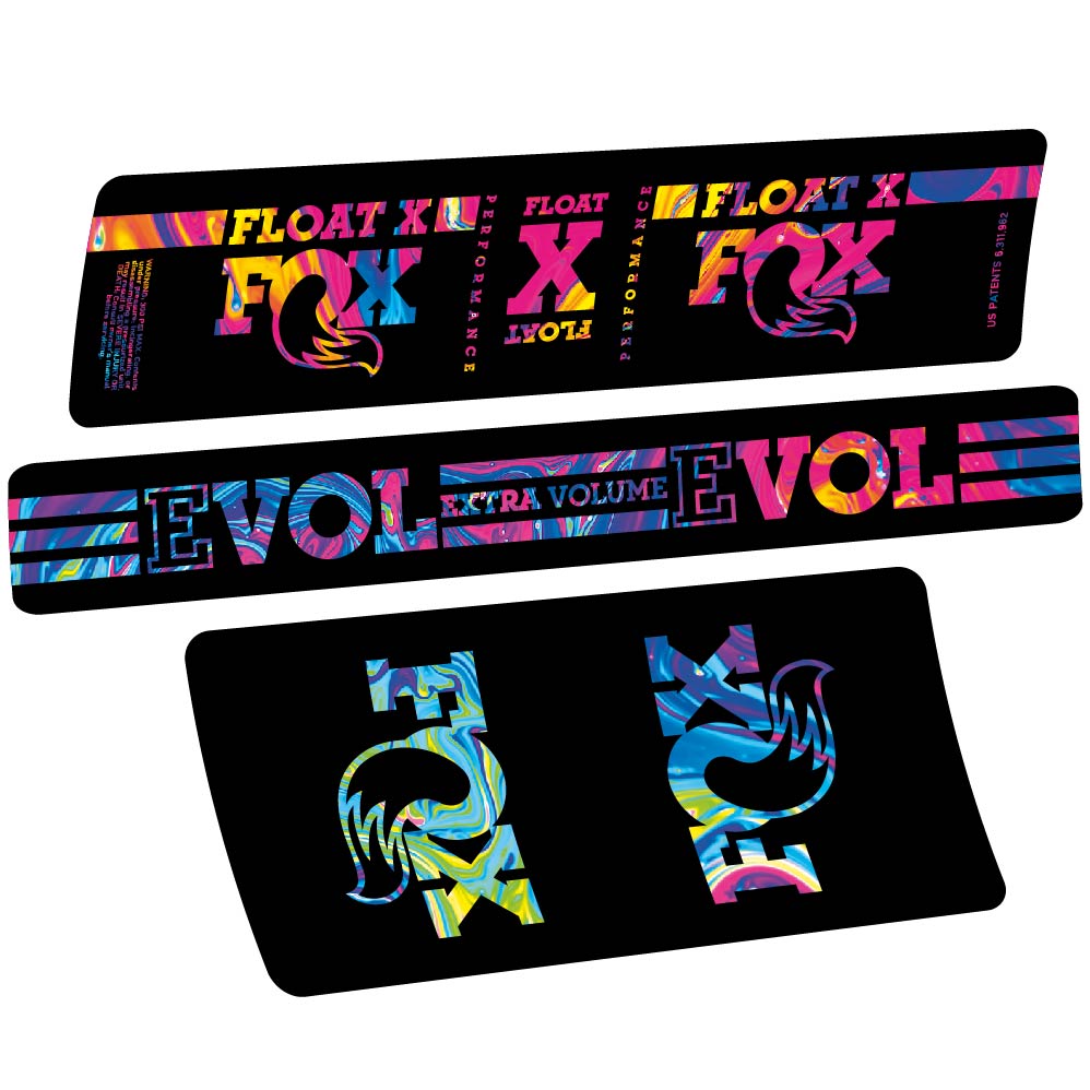 Autocollant Fox Float X, Shock Absorber, Autocollant Vélo vinyle