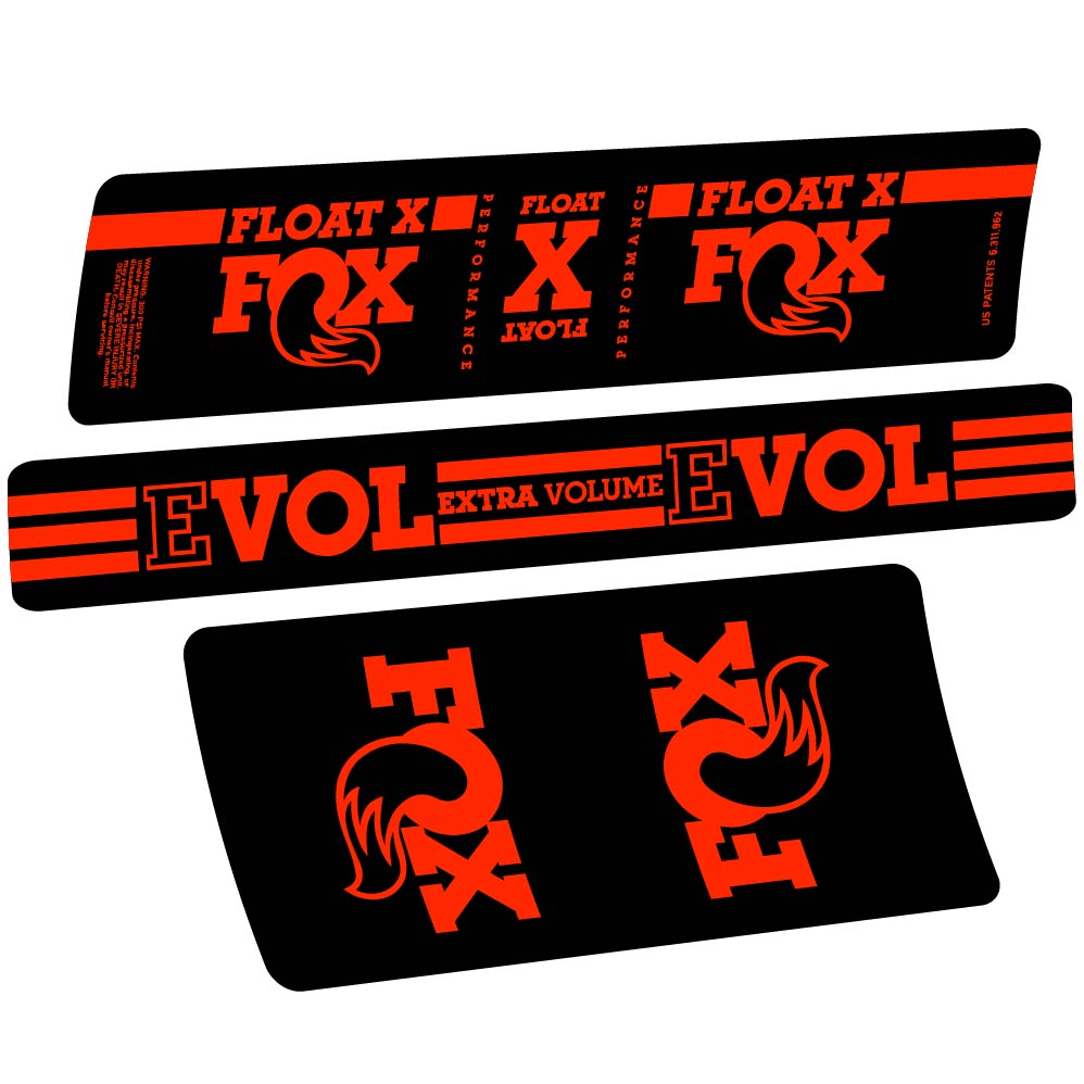 Autocollant Fox Float X, Shock Absorber, Autocollant Vélo vinyle