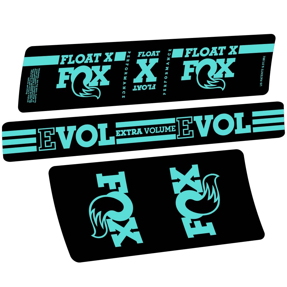 Autocollant Fox Float X, Shock Absorber, Autocollant Vélo vinyle