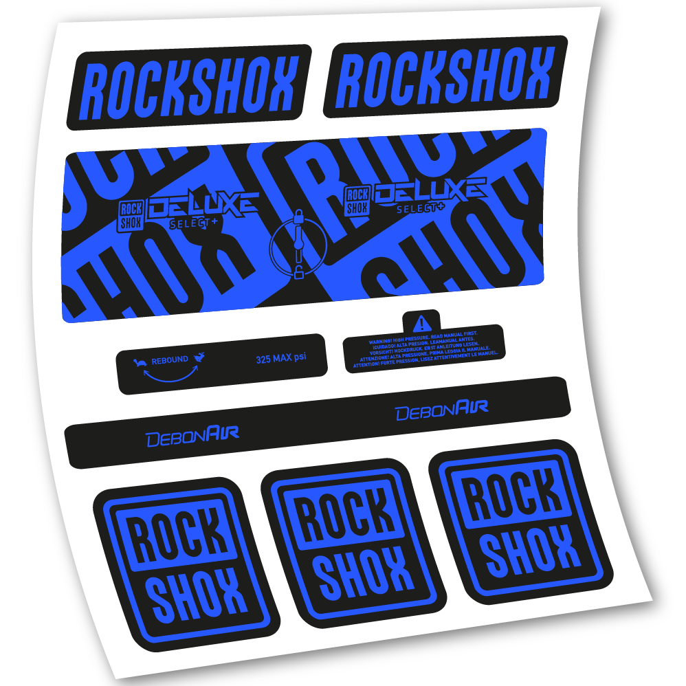 Autocollant Rock Shox Deluxe Select+, Amortisseur, vinyle autocollant