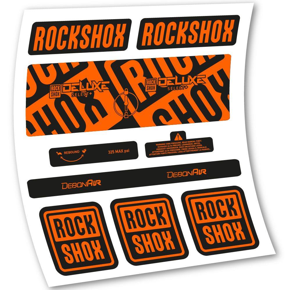 Autocollant Rock Shox Deluxe Select+, Amortisseur, vinyle autocollant