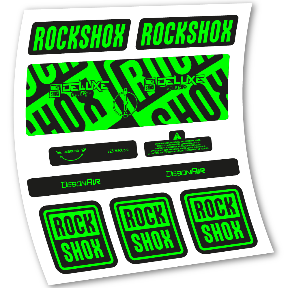 Autocollant Rock Shox Deluxe Select+, Amortisseur, vinyle autocollant