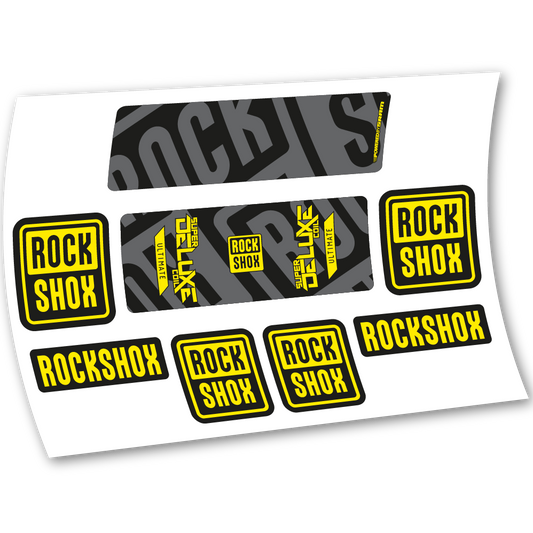 Autocollant Rock Shox Super Deluxe Ultimate Coil 2020, Amortisseur, vinyle autocollant