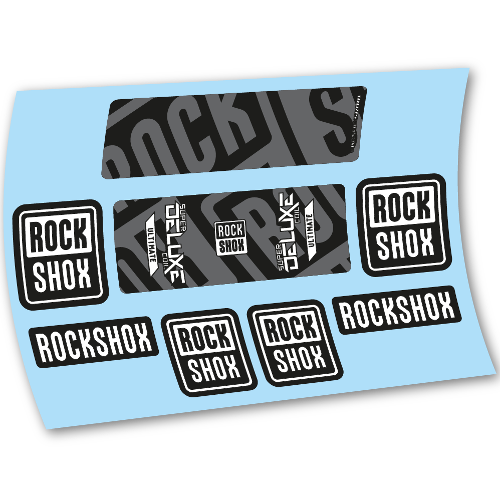 Autocollant Rock Shox Super Deluxe Ultimate Coil 2020, Amortisseur, vinyle autocollant