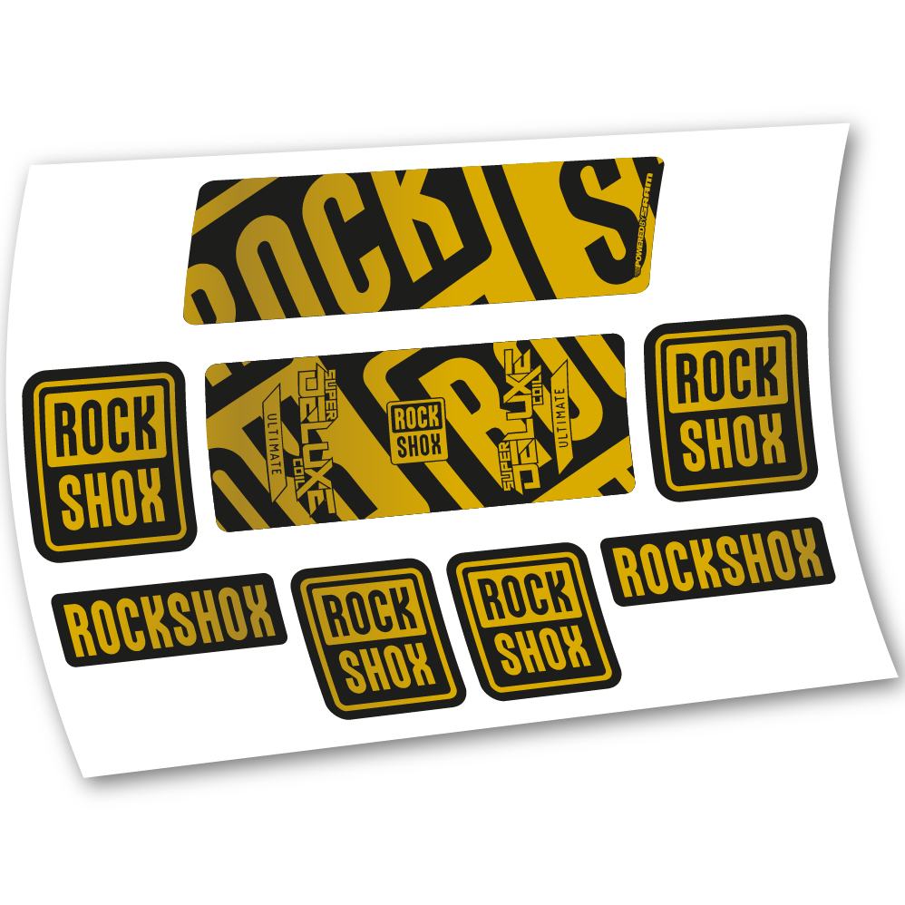 Autocollant Rock Shox Super Deluxe Ultimate Coil 2020, Amortisseur, vinyle autocollant