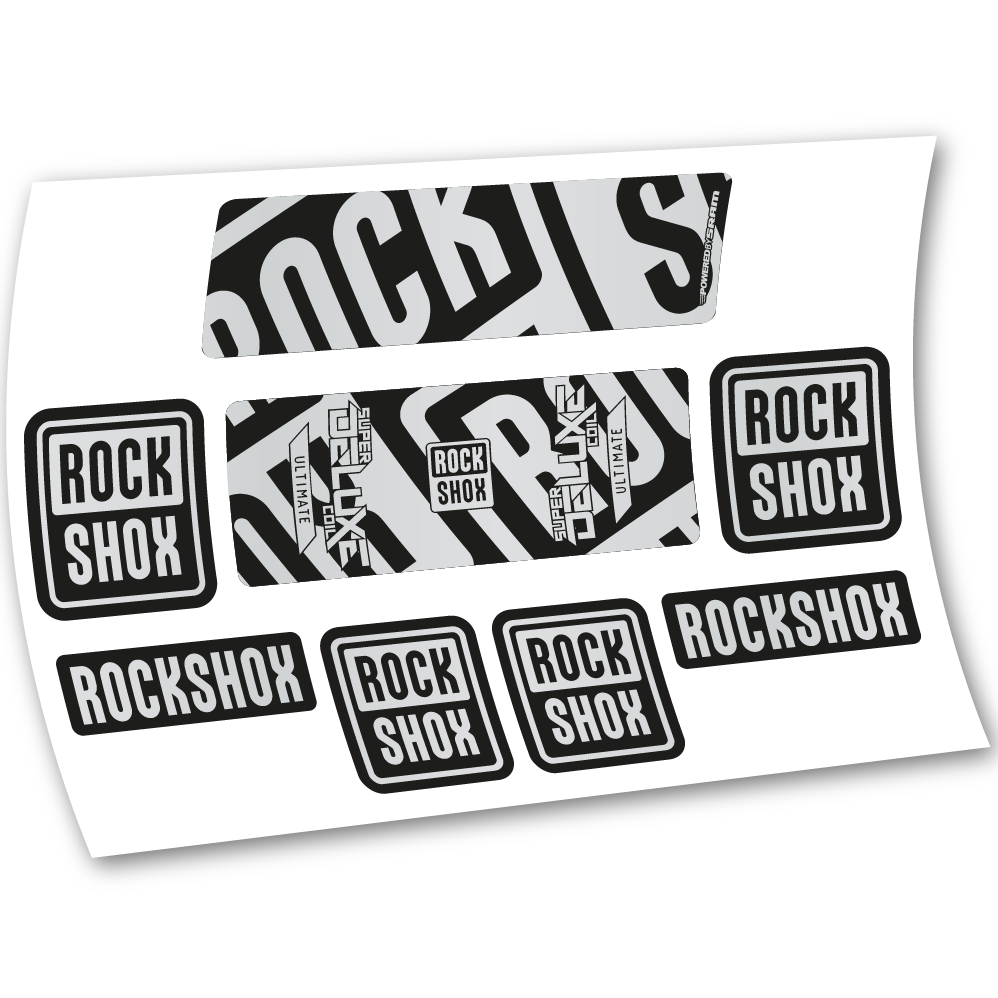 Autocollant Rock Shox Super Deluxe Ultimate Coil 2020, Amortisseur, vinyle autocollant
