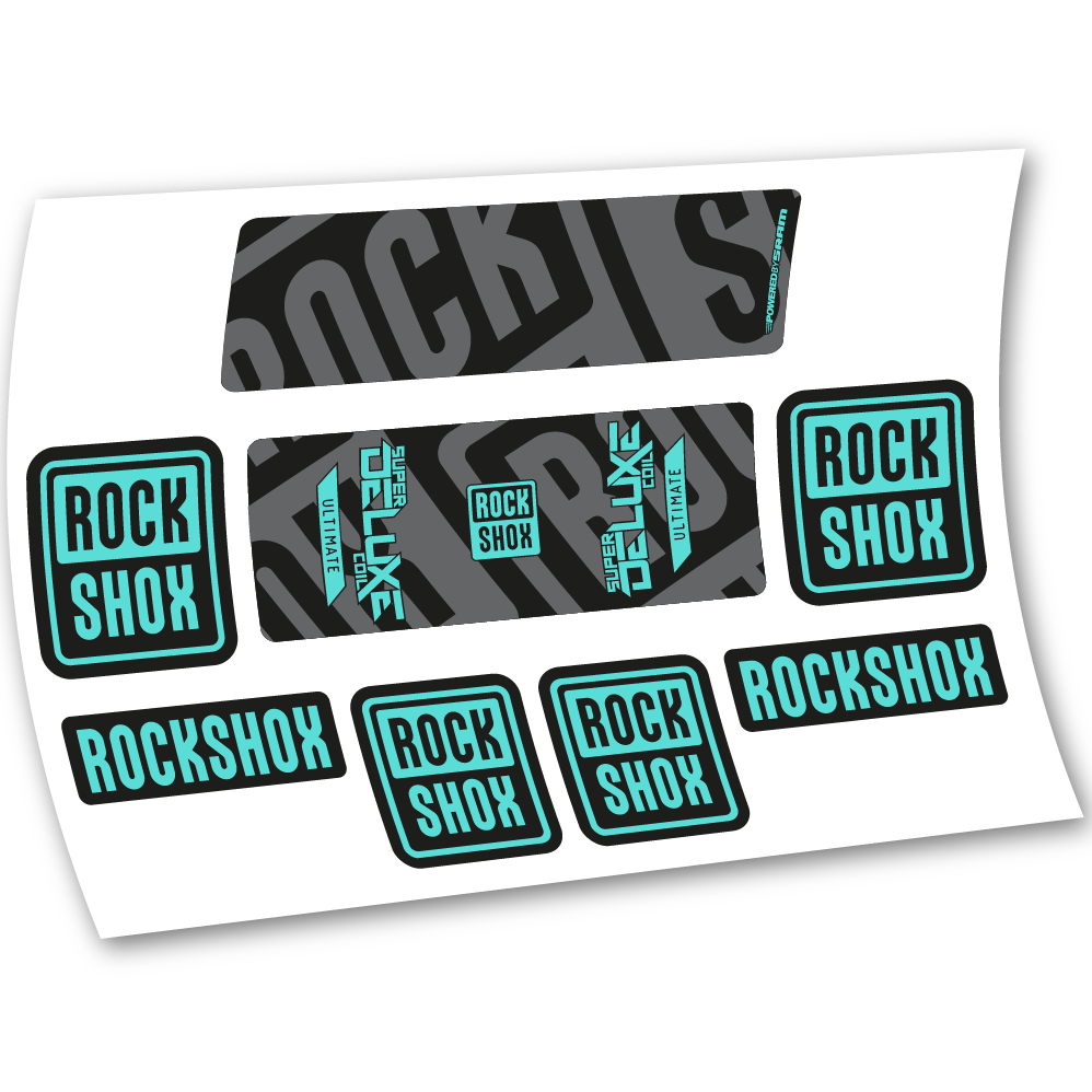Autocollant Rock Shox Super Deluxe Ultimate Coil 2020, Amortisseur, vinyle autocollant