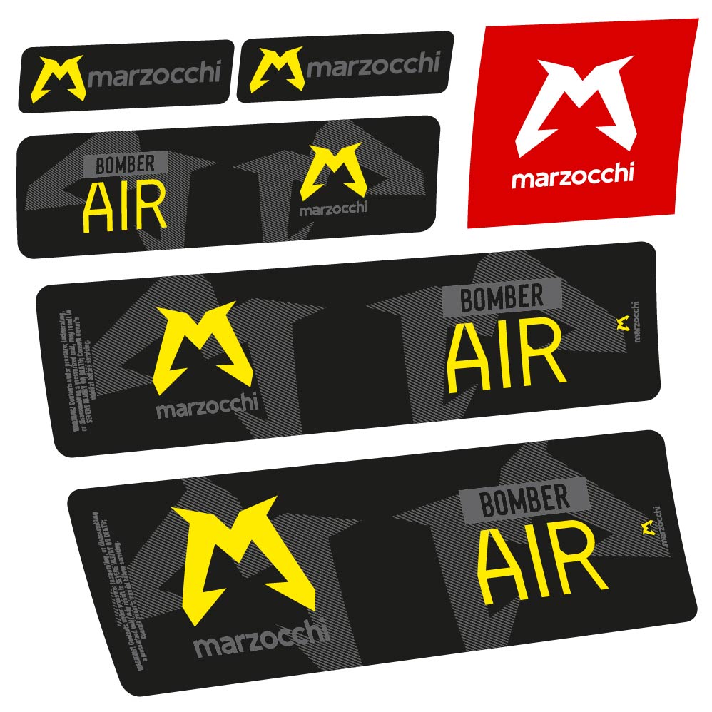 Autocollant Marzocchi Bomber Air 2023-2024, Amortisseur, Autocollant Vélo vinyle
