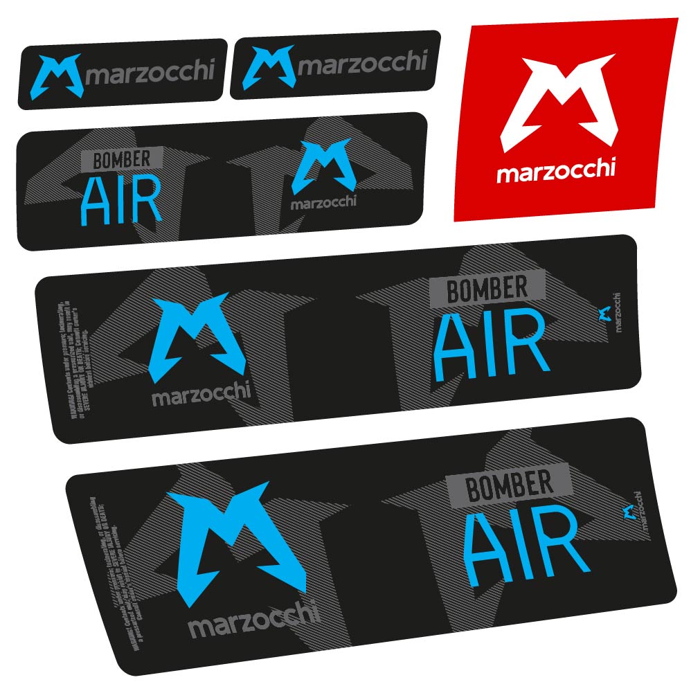 Autocollant Marzocchi Bomber Air 2023-2024, Amortisseur, Autocollant Vélo vinyle