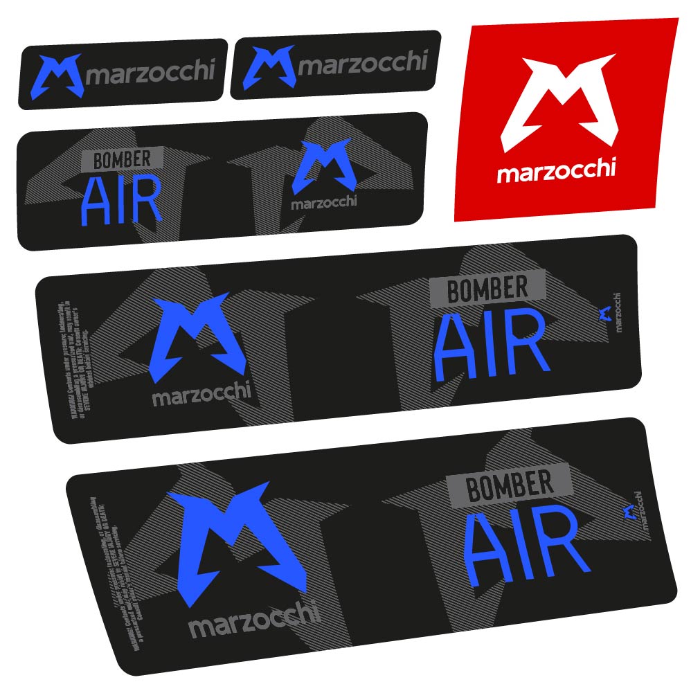 Autocollant Marzocchi Bomber Air 2023-2024, Amortisseur, Autocollant Vélo vinyle
