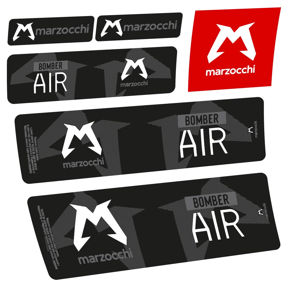 Autocollant Marzocchi Bomber Air 2023-2024, Amortisseur, Autocollant Vélo vinyle