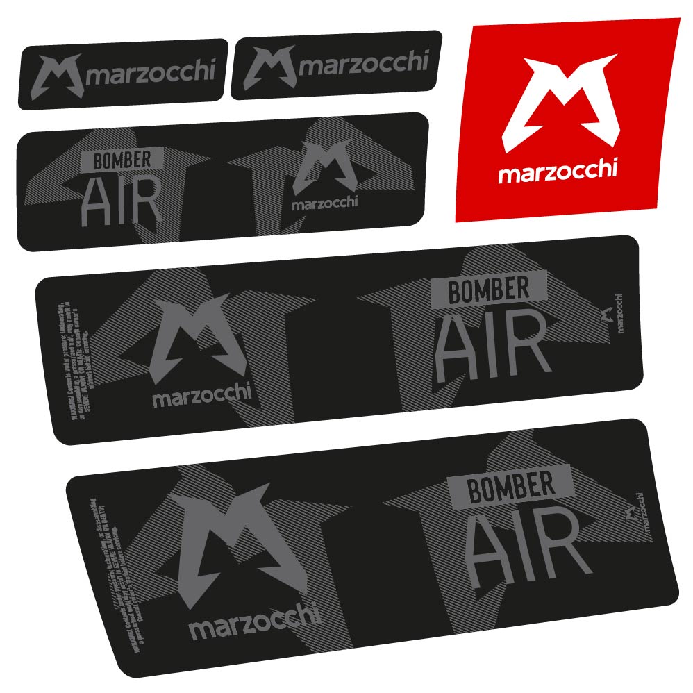 Autocollant Marzocchi Bomber Air 2023-2024, Amortisseur, Autocollant Vélo vinyle