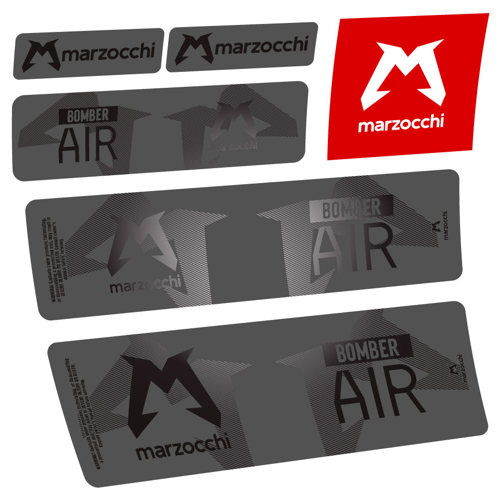 Autocollant Marzocchi Bomber Air 2023-2024, Amortisseur, Autocollant Vélo vinyle