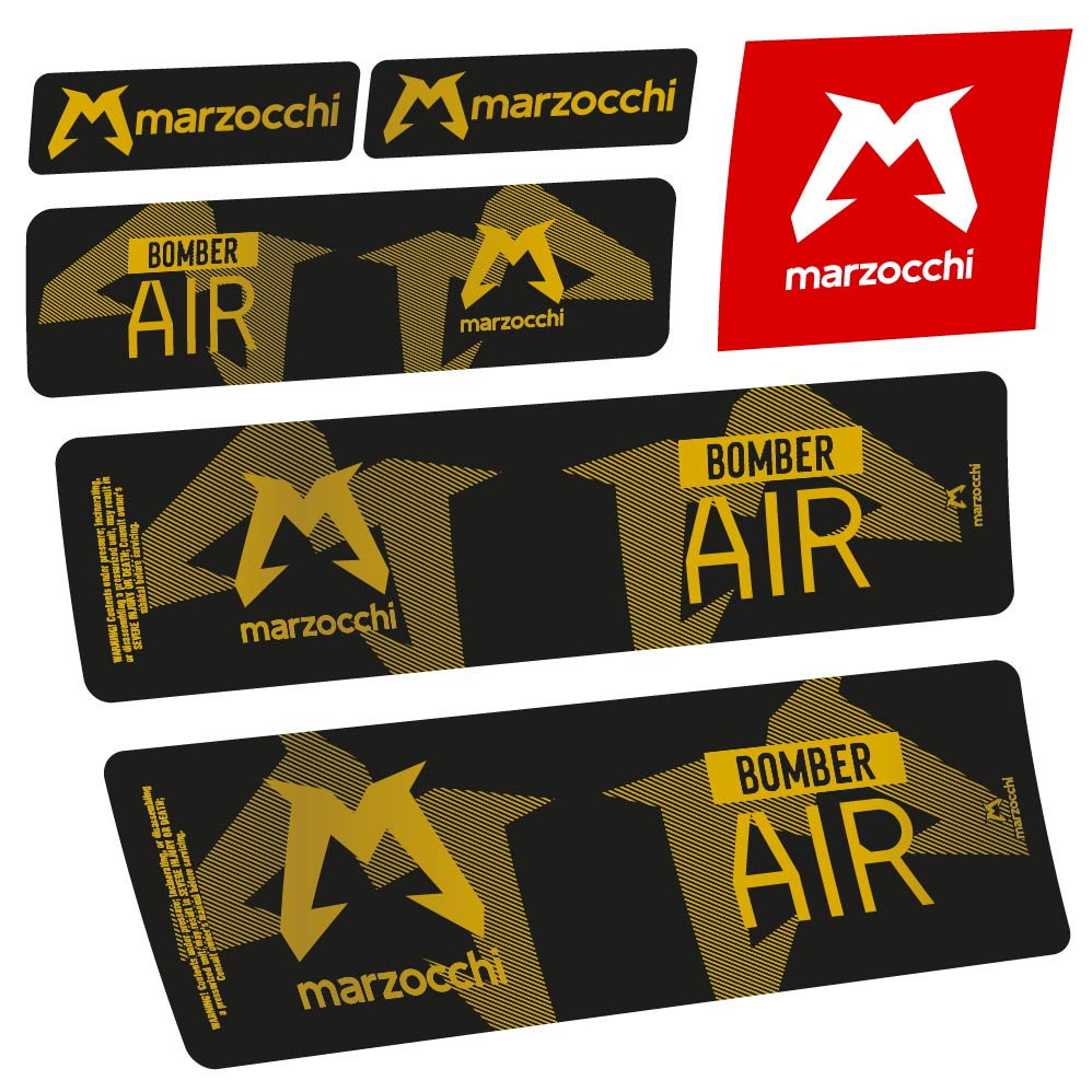 Autocollant Marzocchi Bomber Air 2023-2024, Amortisseur, Autocollant Vélo vinyle