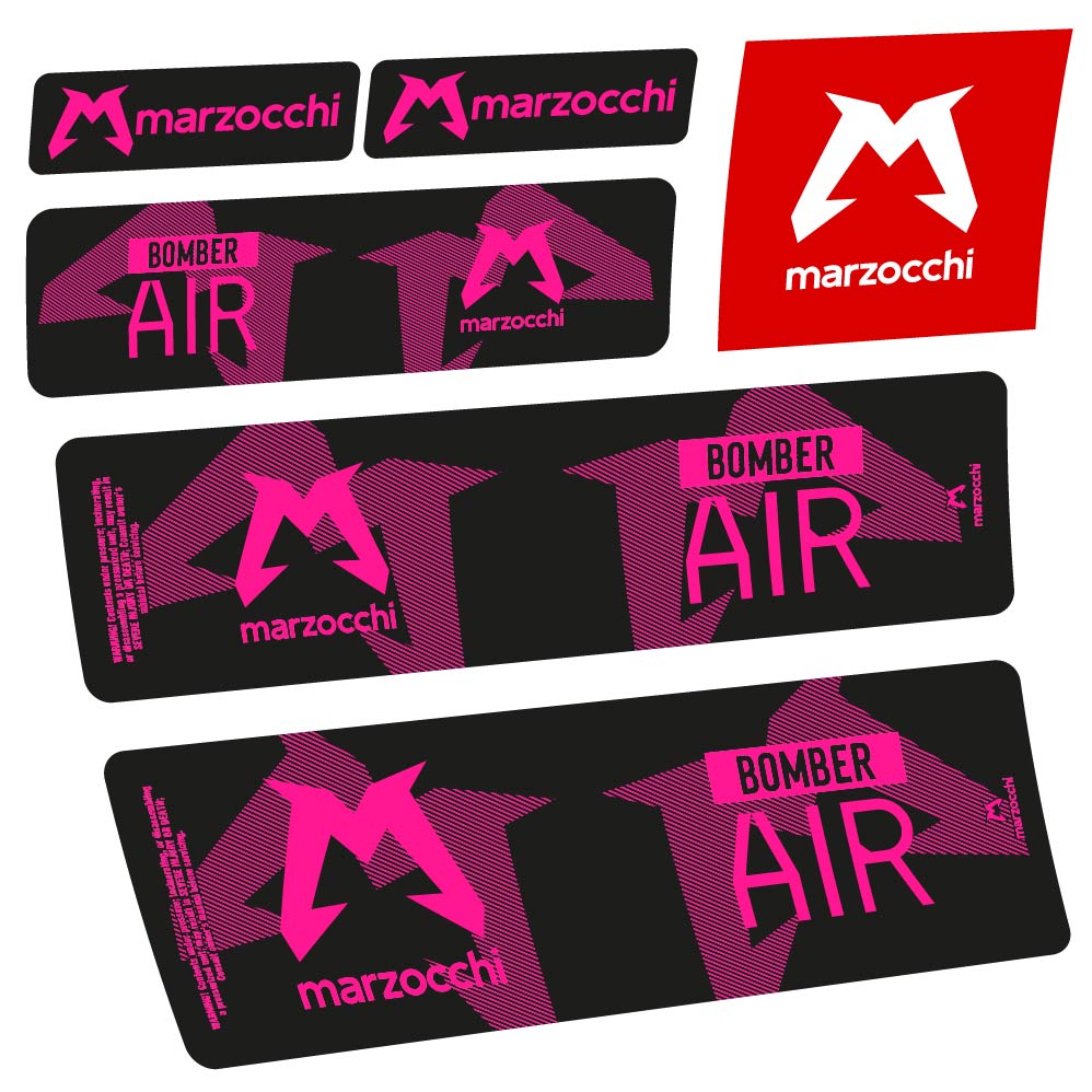 Autocollant Marzocchi Bomber Air 2023-2024, Amortisseur, Autocollant Vélo vinyle