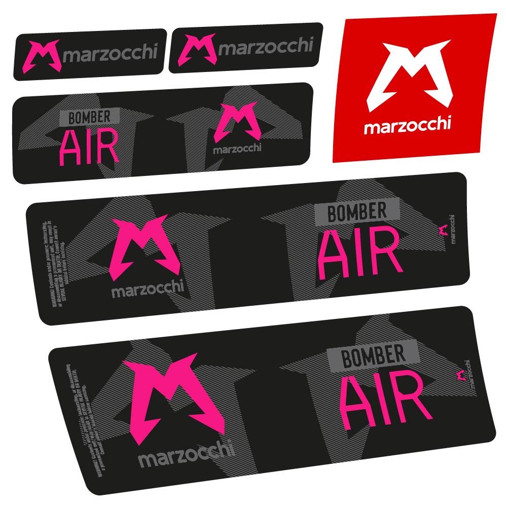 Autocollant Marzocchi Bomber Air 2023-2024, Amortisseur, Autocollant Vélo vinyle