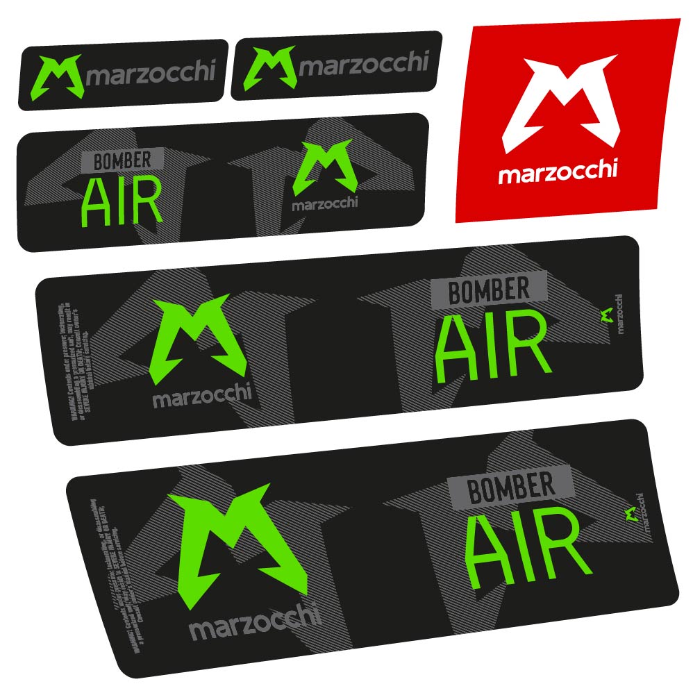 Autocollant Marzocchi Bomber Air 2023-2024, Amortisseur, Autocollant Vélo vinyle