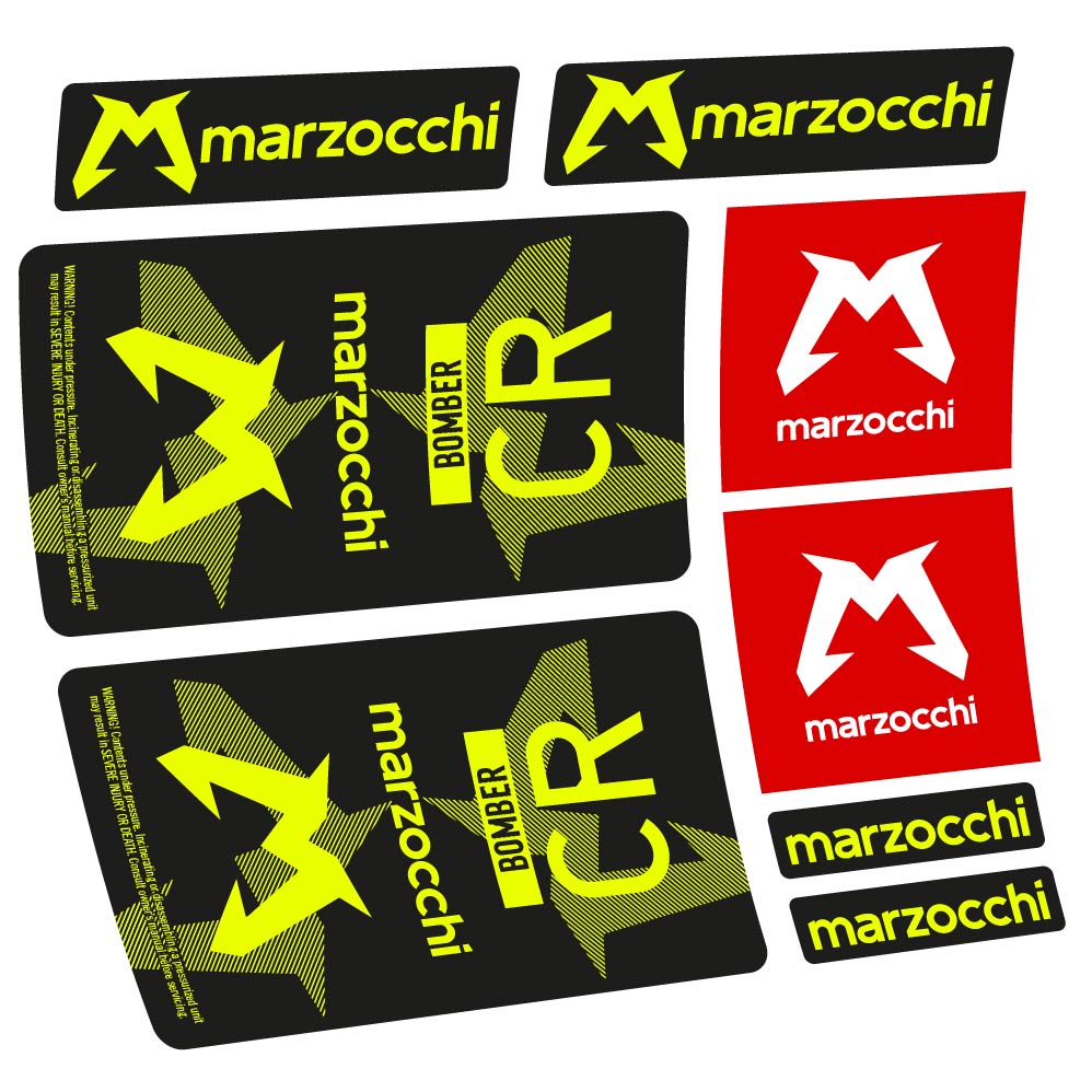 Autocollant Marzocchi Bomber CR 2023-2024, Amortisseur, Autocollant Vélo vinyle