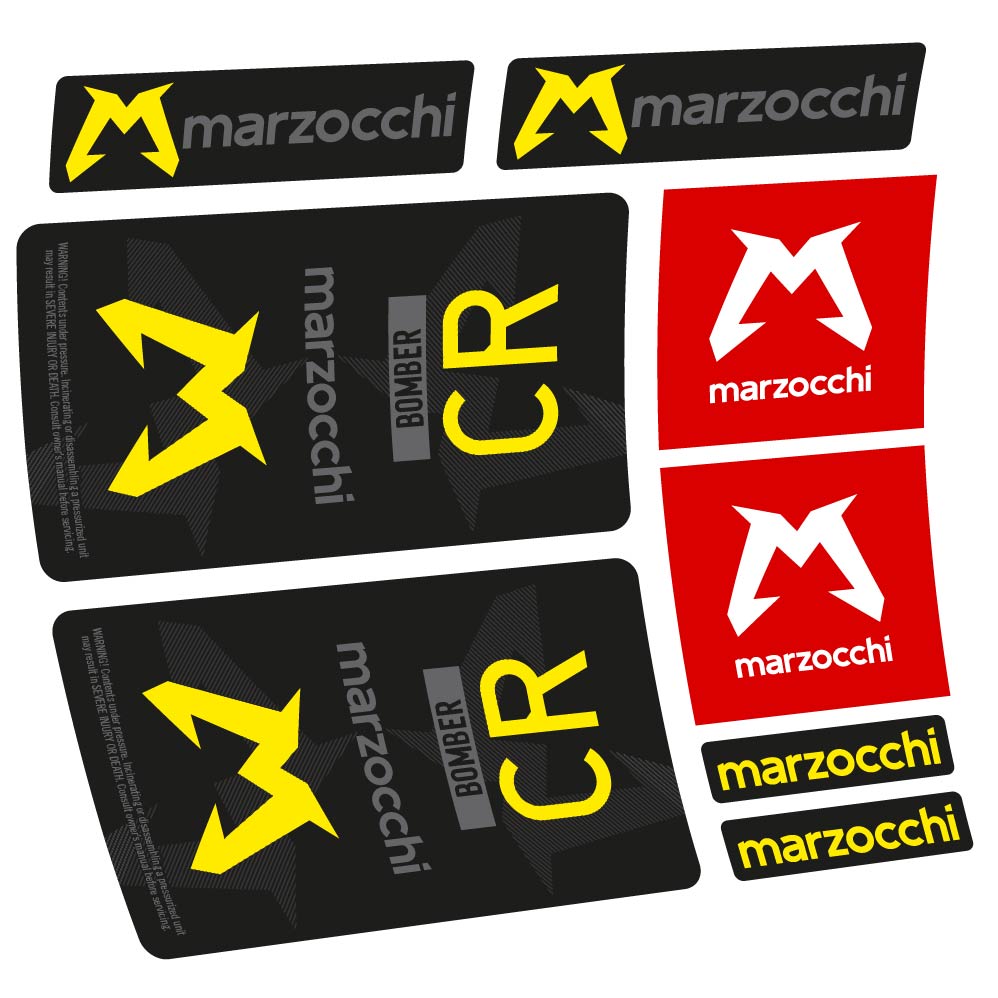 Autocollant Marzocchi Bomber CR 2023-2024, Amortisseur, Autocollant Vélo vinyle
