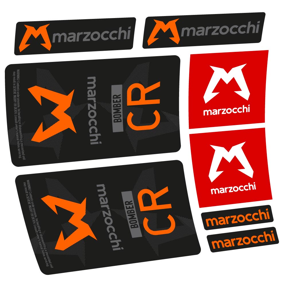 Autocollant Marzocchi Bomber CR 2023-2024, Amortisseur, Autocollant Vélo vinyle