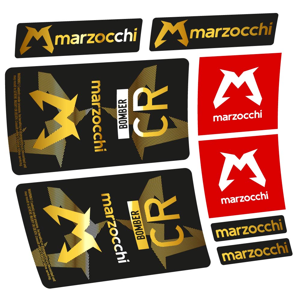 Autocollant Marzocchi Bomber CR 2023-2024, Amortisseur, Autocollant Vélo vinyle
