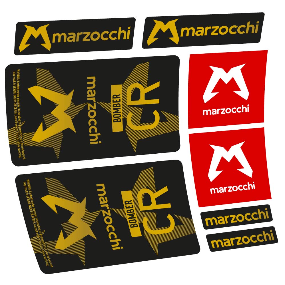 Autocollant Marzocchi Bomber CR 2023-2024, Amortisseur, Autocollant Vélo vinyle