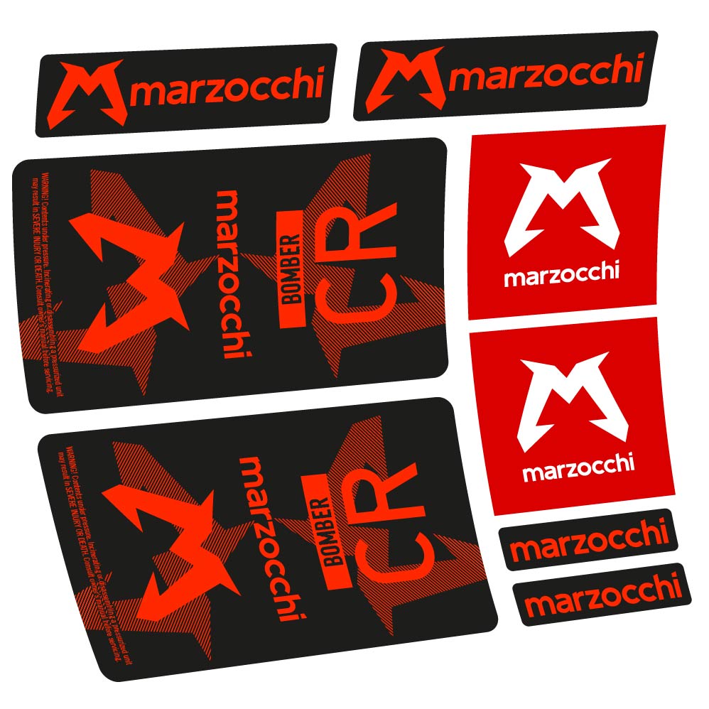 Autocollant Marzocchi Bomber CR 2023-2024, Amortisseur, Autocollant Vélo vinyle