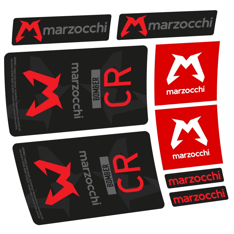 Autocollant Marzocchi Bomber CR 2023-2024, Amortisseur, Autocollant Vélo vinyle