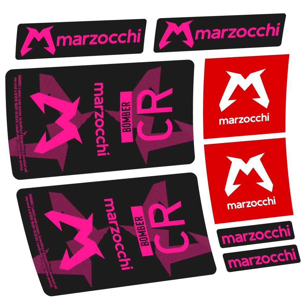 Autocollant Marzocchi Bomber CR 2023-2024, Amortisseur, Autocollant Vélo vinyle
