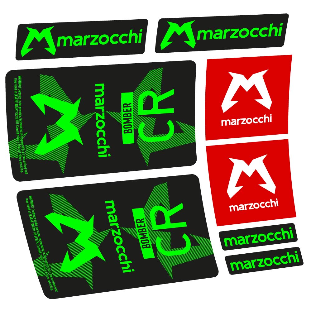 Autocollant Marzocchi Bomber CR 2023-2024, Amortisseur, Autocollant Vélo vinyle