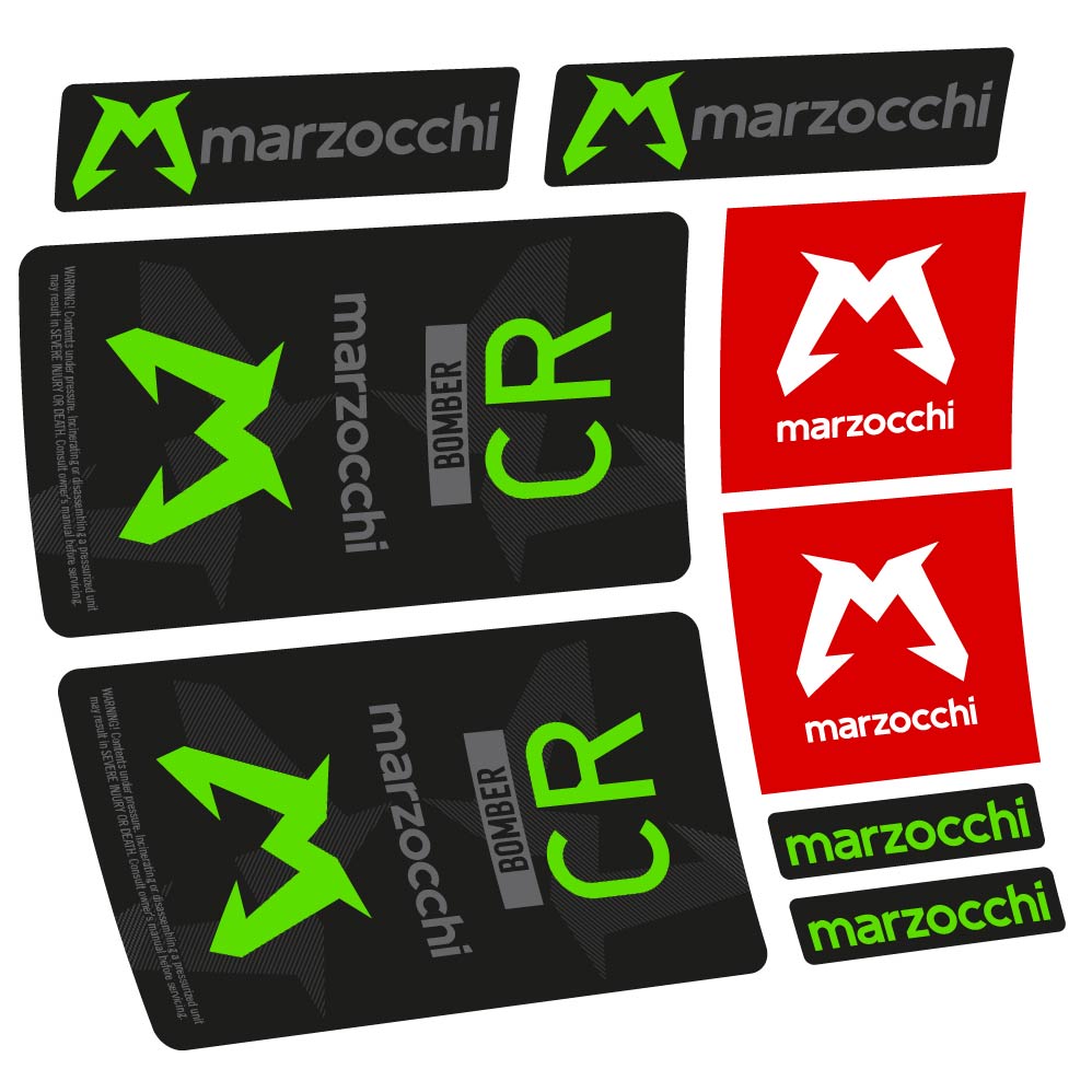 Autocollant Marzocchi Bomber CR 2023-2024, Amortisseur, Autocollant Vélo vinyle