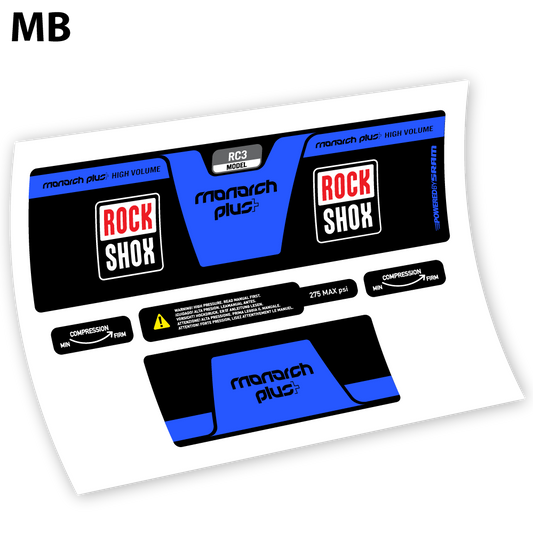 Autocollant, Rock Shox Monarch Plus High Volume 2014, autocollant Amortisseur Vinyle