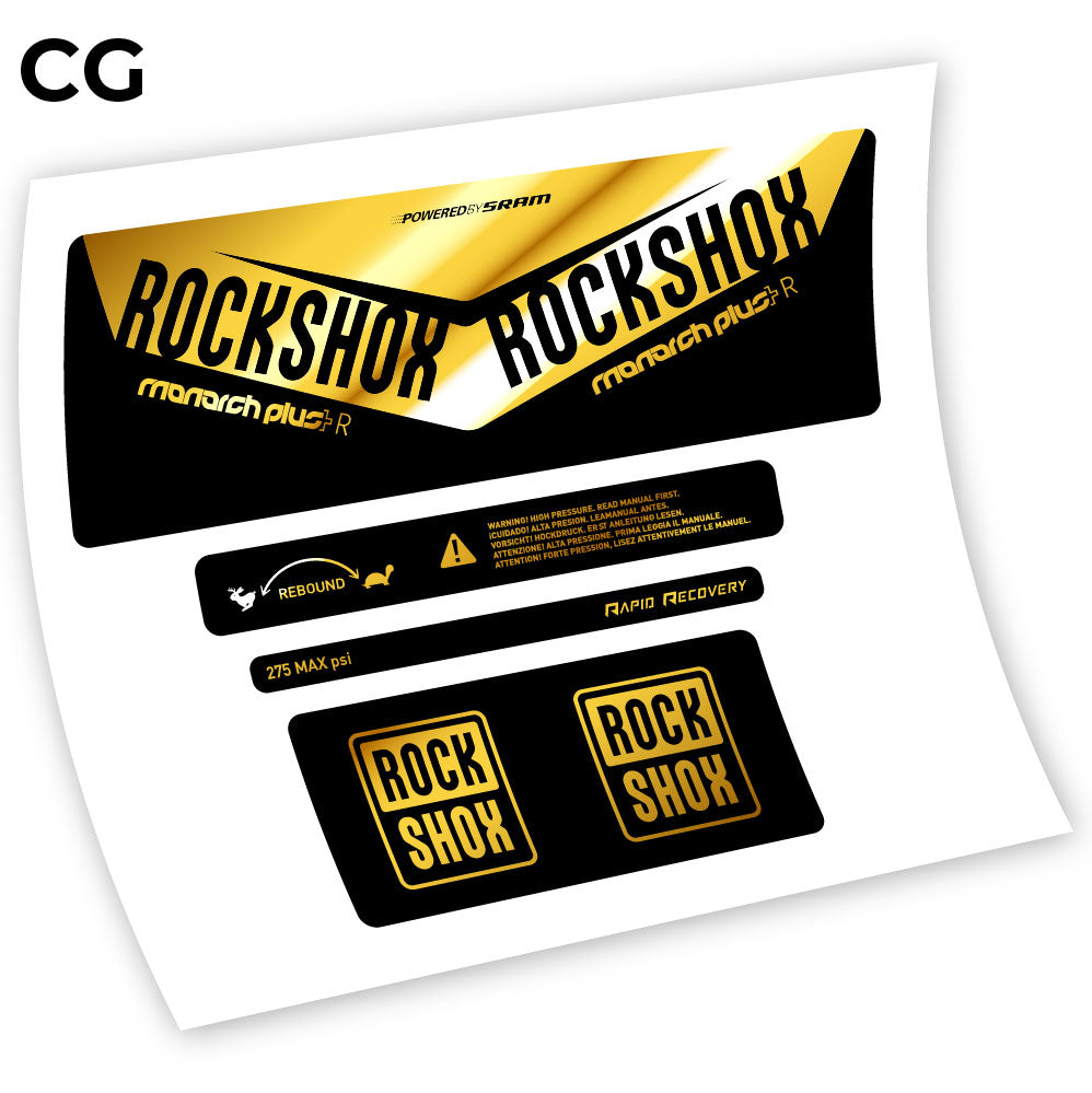 Autocollant, Rock Shox Monarch Plus R 2016, autocollant Amortisseur Vinyle