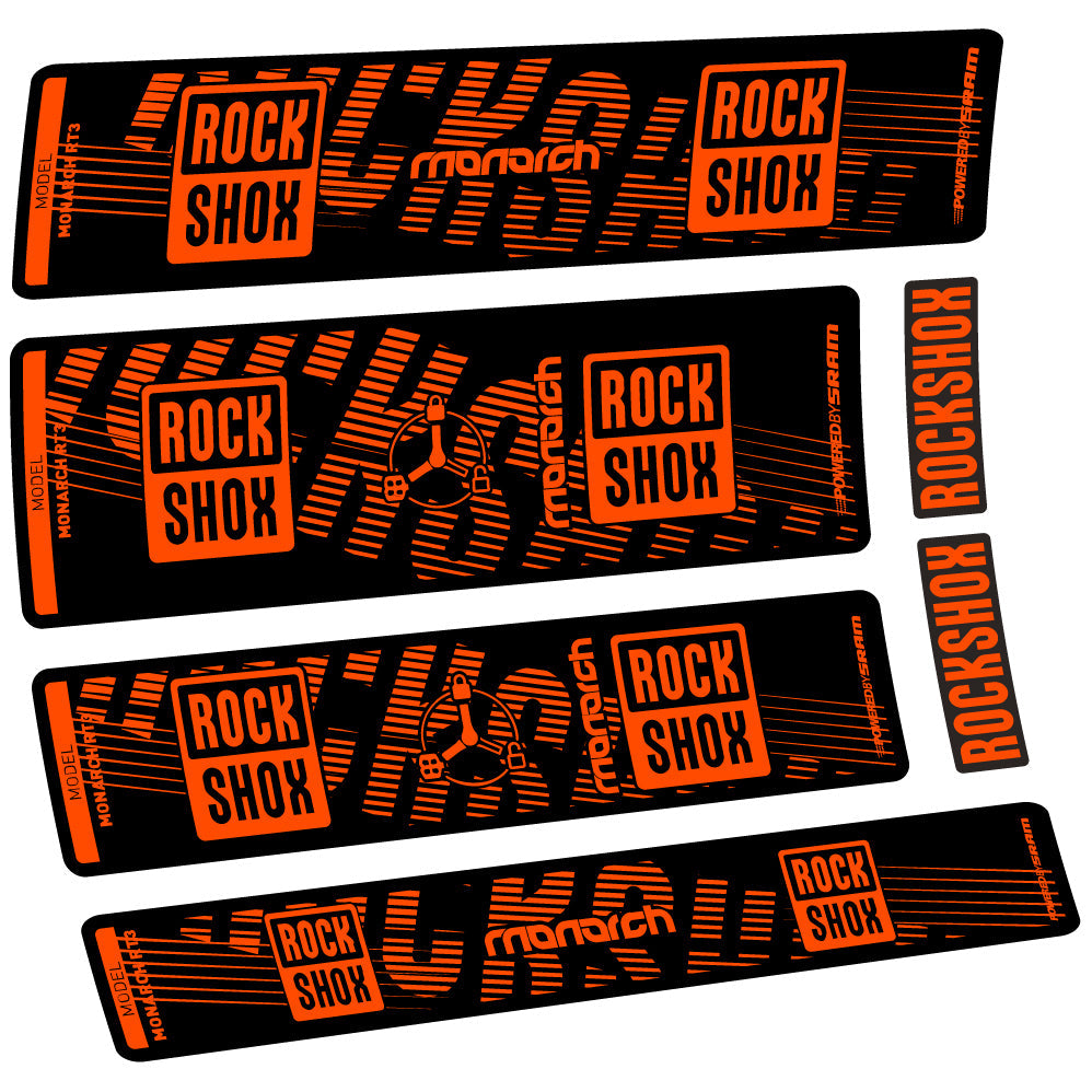 Autocollant Rock Shox Monarch RT3 2022, Amortisseur, Vinyle autocollant