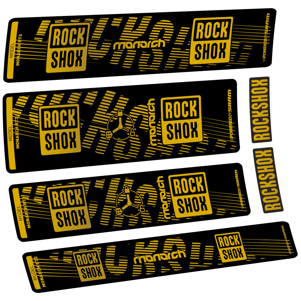 Autocollant Rock Shox Monarch RT3 2022, Amortisseur, Vinyle autocollant