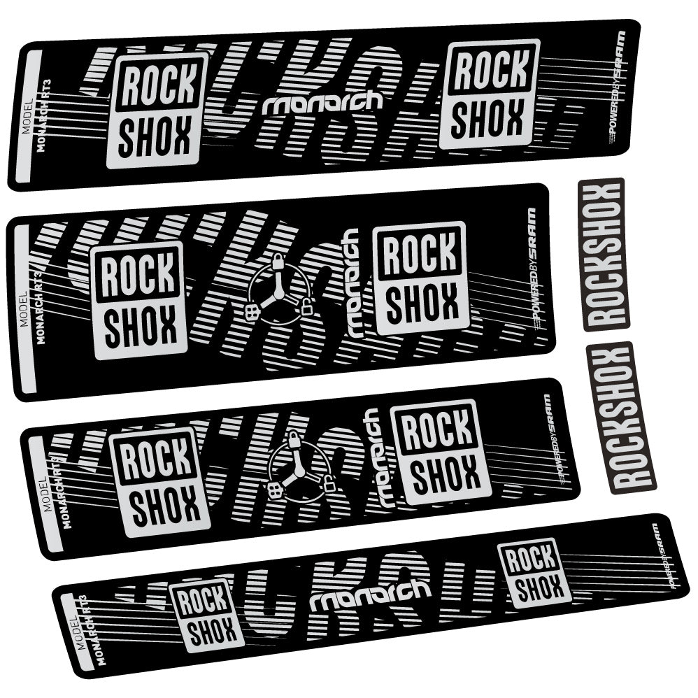 Autocollant Rock Shox Monarch RT3 2022, Amortisseur, Vinyle autocollant