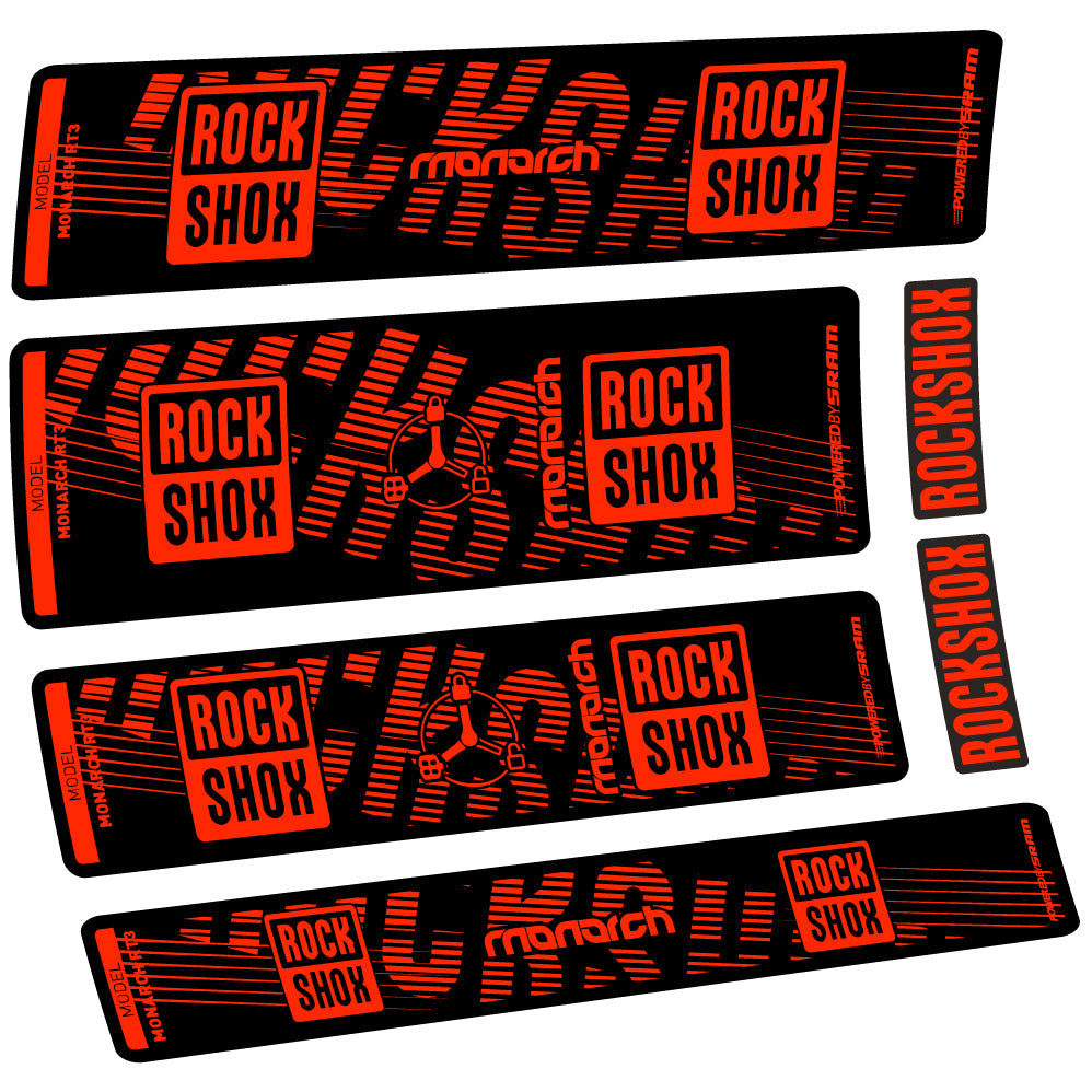 Autocollant Rock Shox Monarch RT3 2022, Amortisseur, Vinyle autocollant