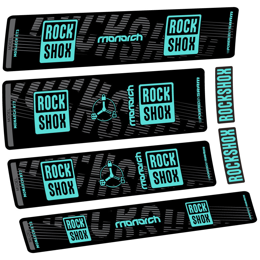 Autocollant Rock Shox Monarch RT3 2022, Amortisseur, Vinyle autocollant