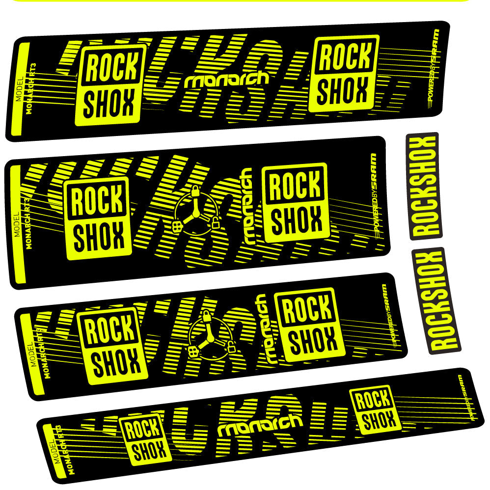 Autocollant Rock Shox Monarch RT3 2022, Amortisseur, Vinyle autocollant