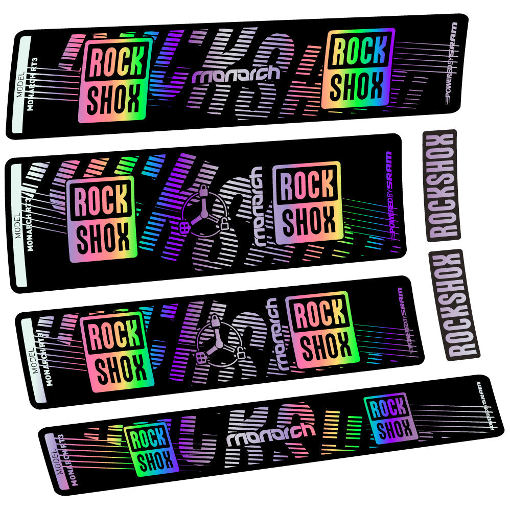 Autocollant Rock Shox Monarch RT3 2022, Amortisseur, Vinyle autocollant