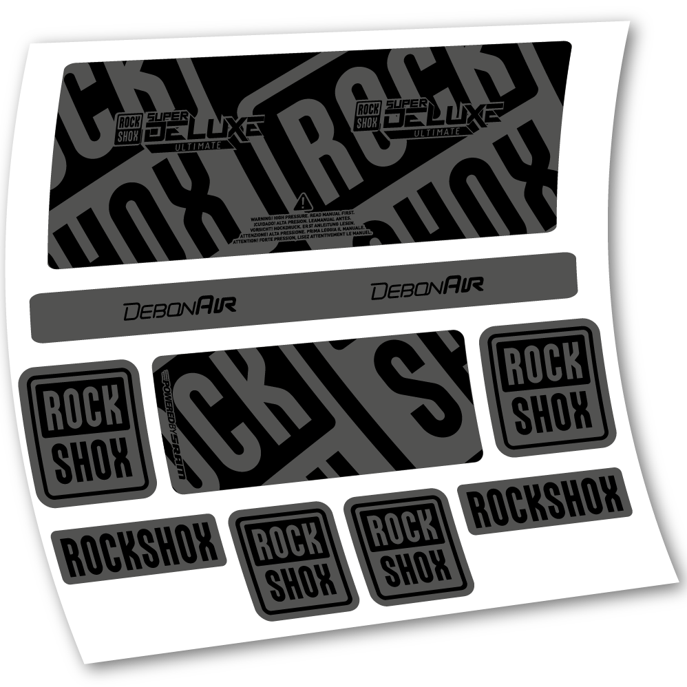 Autocollant Rock Shox Super Deluxe Ultimate 2020, Amortisseur, vinyle autocollant