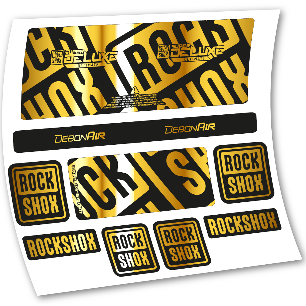 Autocollant Rock Shox Super Deluxe Ultimate 2020, Amortisseur, vinyle autocollant