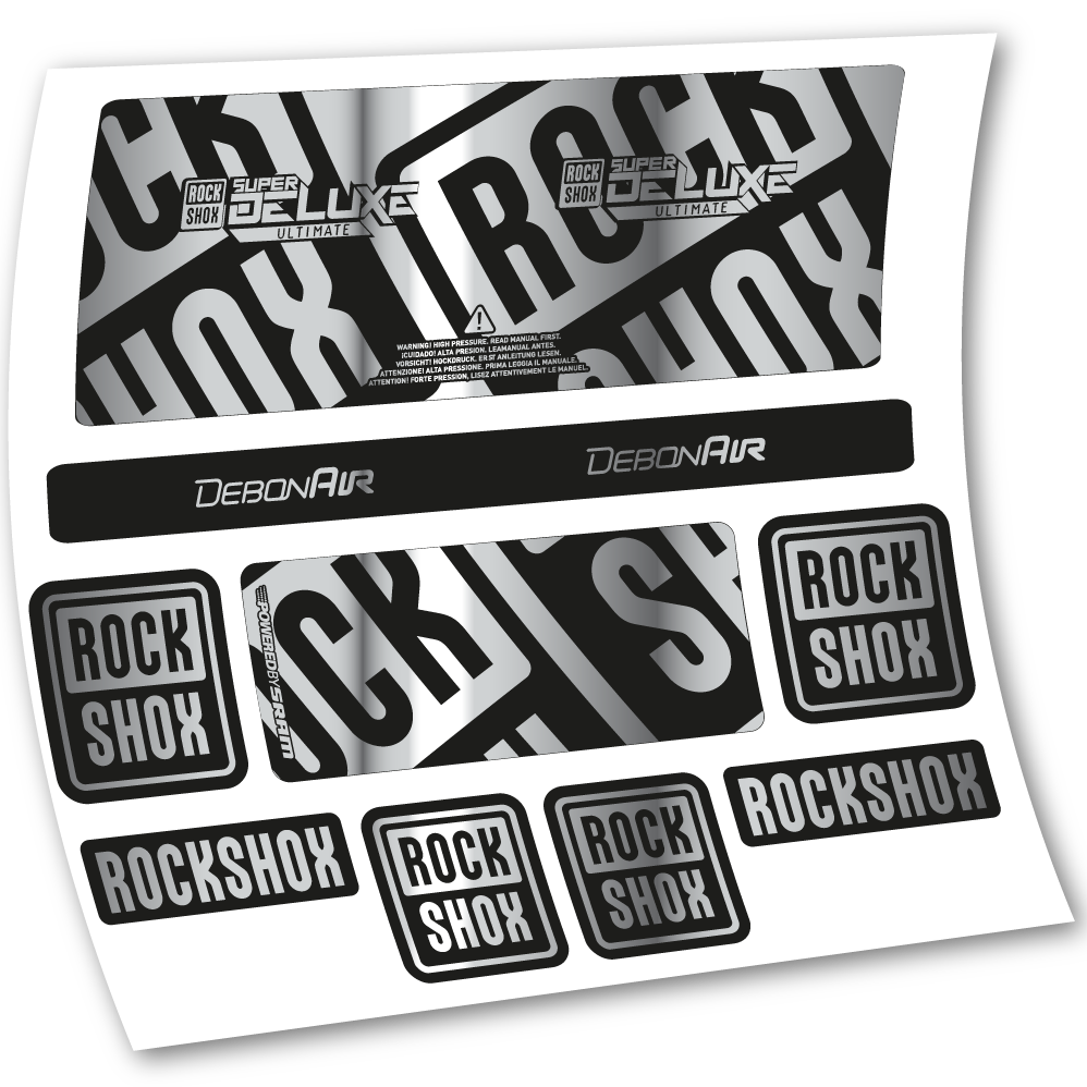 Autocollant Rock Shox Super Deluxe Ultimate 2020, Amortisseur, vinyle autocollant