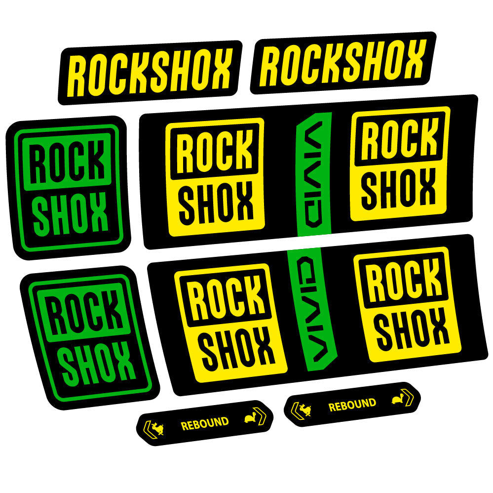 Autocollant RockShox Vivid Coil Base 2025, Shock Absorber, Autocollant Vélo vinyle