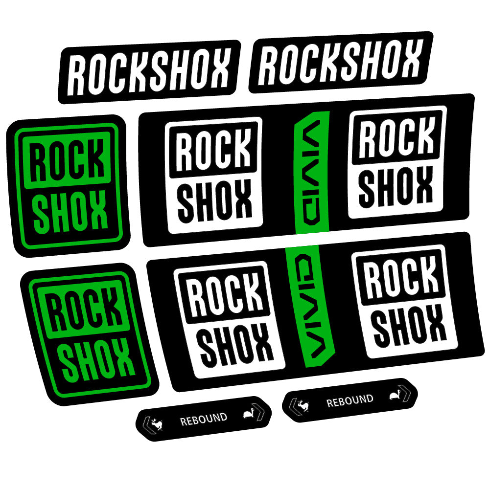 Autocollant RockShox Vivid Coil Base 2025, Shock Absorber, Autocollant Vélo vinyle