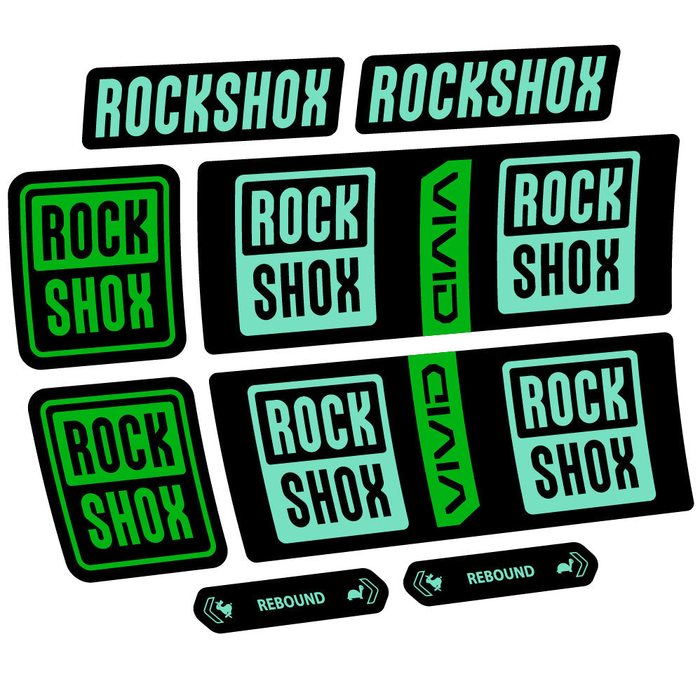 Autocollant RockShox Vivid Coil Base 2025, Shock Absorber, Autocollant Vélo vinyle