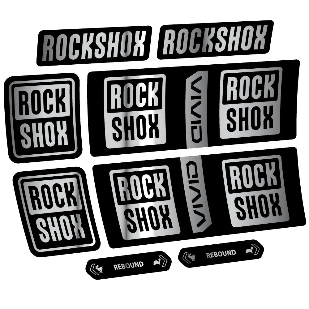 Autocollant RockShox Vivid Coil Base 2025, Shock Absorber, Autocollant Vélo vinyle